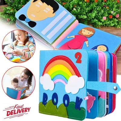 Quiet Book 3D Filz Buch Montessori Spielzeug Babybücher Ruhig Buch Stoffbuch - Bild 1 von 4
