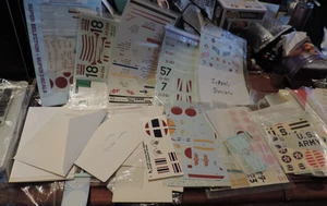 MIXED LOT OF VINTAGE MODEL AIRPLANE DECALS TAKE A LOOK UNITED STATES + MORE #5 - Picture 1 of 4