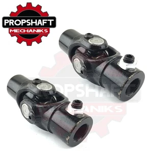 Set of 2 Universal Steering Shafts U-Joint 3/4" Bore Weld-on & 5/8" 36 Splines - Picture 1 of 1