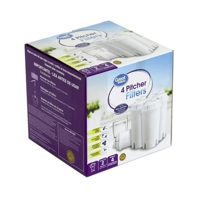 New Great Value Brita 8 Pitcher Replacement Filters, 2 4-Pack - 8 Total Filters - Image 1 of 4