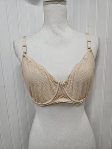 Ungefütterter BH 38D Pfirsich Netz Bügel - Bild 1 von 4