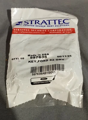 Lot Of 10 Strattec 597638 Key, Ford - Image 1 of 2
