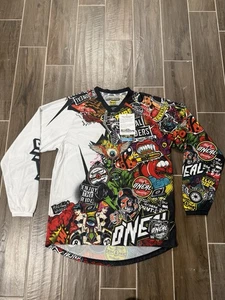 O'Neal Motocross Jersey Mens M Mayhem Lite Moto Sport Graffiti All Over Print - Picture 1 of 5