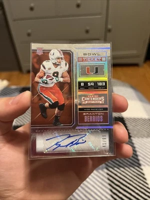 Braxton Berries Rookie Bowl Ticket Autograph 41/99 - Image 1 of 4