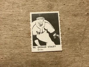1950 R 423 Mini Strip Card #98 GERALD STALEY - Orange Back - Near Mint - No Crea - Picture 1 of 3