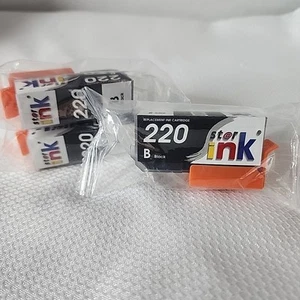 Star Ink St@r Ink for Epson 220 Standard Capacity Black Ink Cartridge Set of 3 - Picture 1 of 4