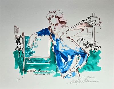 🔥LEROY NEIMAN + PRINCESA ANNE ECUESTRE Munich 1972 Serigrafía firmada a mano AP Foto 1 de 4