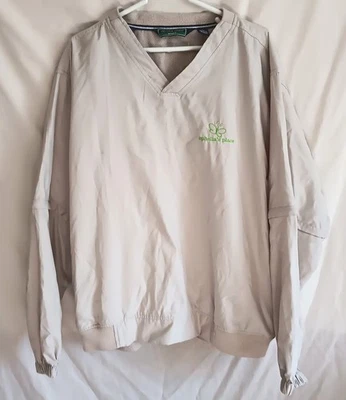Devon & Jones Sport XL Golf Windshirt Zip Off Sleeves Windbreaker Tan New w/Tags - Image 1 of 4