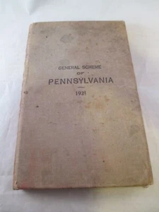 General Scheme of Pennsylvania 1921 Book w/ hand written notes - county RailRoad - Picture 1 of 9