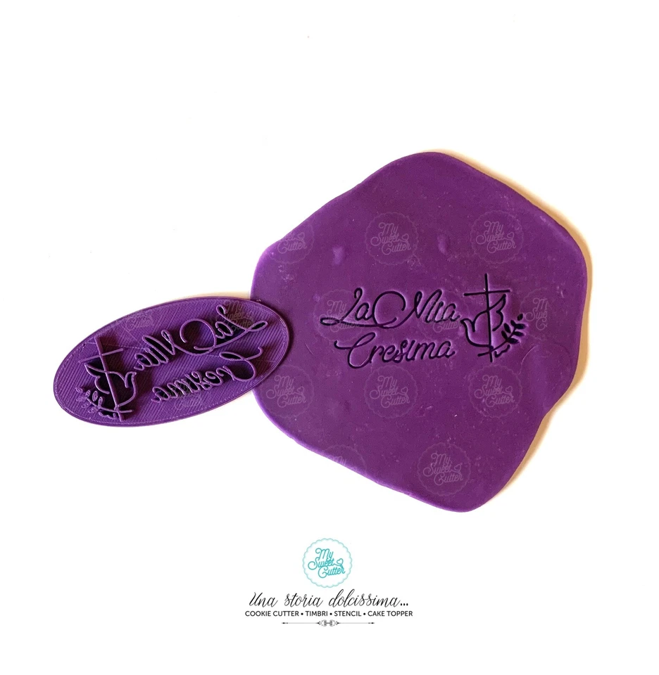 Timbro Scritta La Mia Cresima Formine Biscotti Cookie Cutter - Image 1 of 1