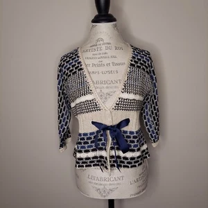 NIC+ZOE V-Veck Cotton 3/4 Arm Sweater Size PM - Bild 1 von 6