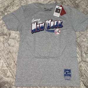 Nueva con etiquetas Camiseta Mitchell and Ness de los Yankees de Nueva York Talla L Gris MLB - Imagen 1 de 5