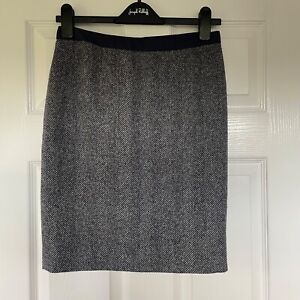 Boden Tweed by Moon Chevron Knee Lenght Skirt Size 8 P