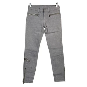 Ralph Lauren Jeans Size UK10 Grey Ankle Zipper Skinny Fit Black Label Equestrian - Picture 1 of 23