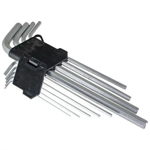 9 Piece Extra Long Metric Hex Key Set Amtech 1.5Mm - 10Mm + Storage Holder Steel - Picture 1 of 4