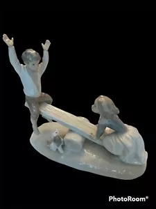 Beautiful Glossy Lladro Nao “See Saw” # 4867, NAO by Lladro, pristine, early. - Picture 1 of 7