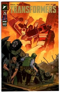 TRANSFORMERS #3 4th PRINTING VARIANT OPTIMUS PRIME VS STAR SCREAM DANIEL JOHNSON - Picture 1 of 2