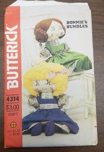 Vintage Butterick Sewing Pattern 4314 Stuffed Doll 18" and Clothes - Picture 1 of 4