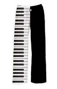 Slip Insanity "Piano" Print Unisex Lounge Pant mit Taschen, #7468P - Bild 1 von 2