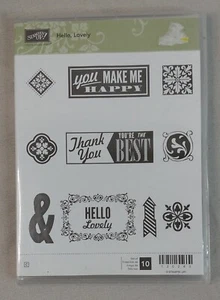 Stampin Up Hello, Lovely Rubber Stamps - Picture 1 of 5