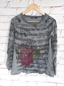 Maglione da donna Desigual maglione a maglia top taglia S grigio multicolore - Foto 1 di 5