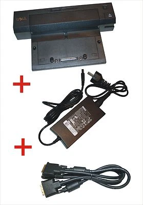  Dell PR02X Dockingstation + Dell Netzteil PA4E 130W und DVI-D für DELL E6530 - Bild 1 von 2
