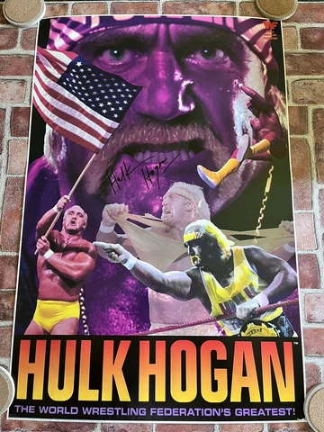 WWE/WWF ORIGINAL VINTAGE HULK HOGAN POSTER - SIGNED HULK HOGAN POSTER - HULKSTER Cover