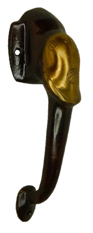 Elephant Head Shape Vintage Style Brass Handmade Door Handle Wardrobe Pull Knob Cover