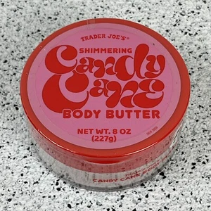 Trader Joe's Shimmering Candy Cane Body Butter 8 oz. NEW Sealed - Picture 1 of 4