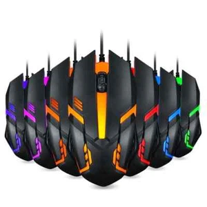 MOUSE OTTICO GAMING UFFICIO 1200 DPI USB LED LUMINOSO CON FILO 120CM PC NOTEBOOK - Foto 1 di 6