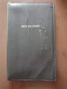 Vintage Gimbels Ersttagsbrief Album in schwarzem Kunstleder, 50 Blatt - Bild 1 von 1