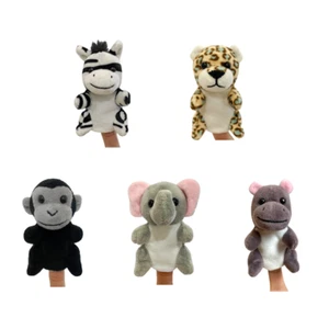 3.5 Inch Jungle Animal Finger Puppets - 5 Pack Mini Kid Toys for Storytime Props - Picture 1 of 6