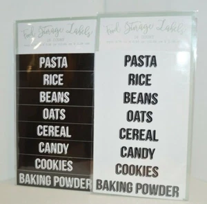 SIE WÄHLEN Lebensmittel Aufbewahrung Etiketten Organisieren 16 Stück DESIGN Büro Zuhause Speisekammer Etikett NEU - Bild 1 von 9