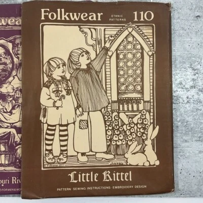 VTG 1977 Folkwear Ethnic Patterns 110 Little Kittel Uncut Blouse Dress Shirt - Image 1 of 2
