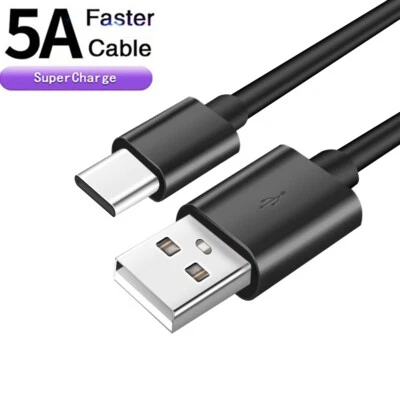USB-Typ-C-Kabel Schnellladegerät Mobile Für Samsung/Huawei/Xiaomi Redmi Schwarz - Bild 1 von 4