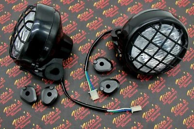 2 x NEW Headlights Yamaha Banshee lens bulbs lights grills 1996-2001 + COLLARS - Image 1 of 4