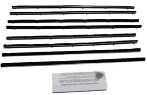 Window Sweeps Weatherstrip for 1960-1965 Ford Falcon Wagon Black Front Rear