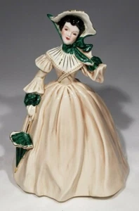 Vintage Louise Florence Keramik Pasadena CA Porzellan Figur zart pfirsichrosa  - Bild 1 von 9