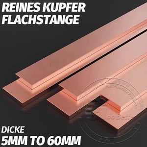 T2 99% Kupfer Flachstange Flachstangen Flachmaterial Flach Stange Platte Breite - Bild 1 von 78