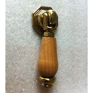 Eiche-Gold MÖBELKNOPF MASSIVEHOLZ FARBE HOLZGRIFF NEU PULL Knöpfe Möbelknopf - Bild 1 von 2