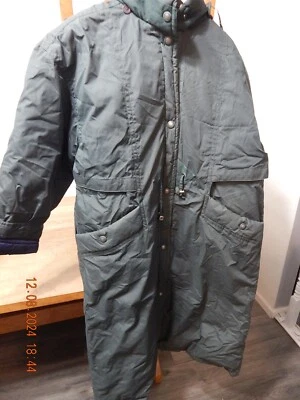 Vintage Mulberry Street Down Coat Women XL Green Hooded Long Jacket Zip - Image 1 of 4