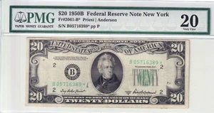 1950-B $20 FRN New York **STAR** PMG Very Fine 20 #B05716389* - Picture 1 of 2