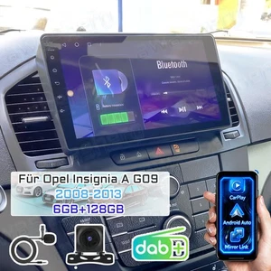 6+128GB AutoRadio Für Opel Insignia A 2008-2013 GPS Navi CarPlay Android 15 DAB+ - Bild 1 von 16
