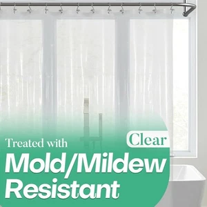 Mrs Awesome Cortina de Ducha Transparente 72"W x 72"L (Pack de 1), - Imagen 1 de 8