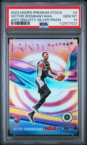 Victor Wembanyama 2023 NBA Hoops Premium Stock Anti-Gravity Silver RC PSA 10 GEM - Bild 1 von 2