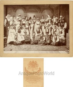 Chicago women girls group in ethnic Swedish costumes ? antique 1890s photo - Picture 1 of 1