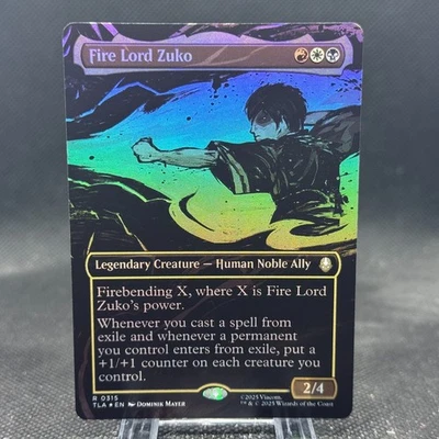 Fire Lord Zuko Borderless Foil Avatar The Last Airbender MTG TLA #0315 - Image 1 of 2