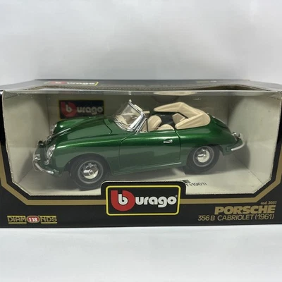 Bburago Diamonds Diecast 1:18 - cod. Porsche 356 B Cabriolet 3051 1961 - verde Foto 1 de 4