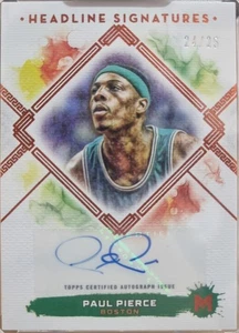2023-24 Topps Motif Headline Signatures Paul Pierce #HS-PP Cadmium Orange 24/25 - Picture 1 of 2