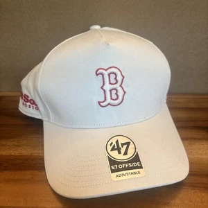 Herren '47 weiß Boston Red Sox Foundation Pinch Offside verstellbar Hut - Bild 1 von 7
